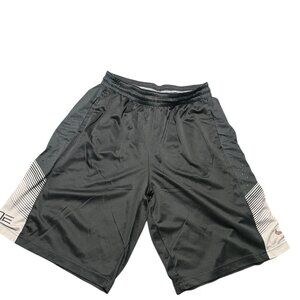 Nike Dri Fit Athletic Shorts Men's Size Large Black White Drawstring Waist Gym
